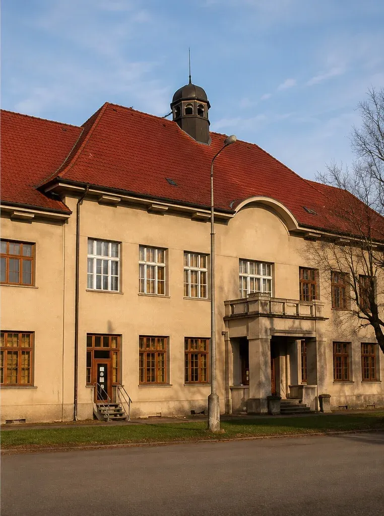 Budova Společenského domu v Opatovicích nad Labem zvenčí